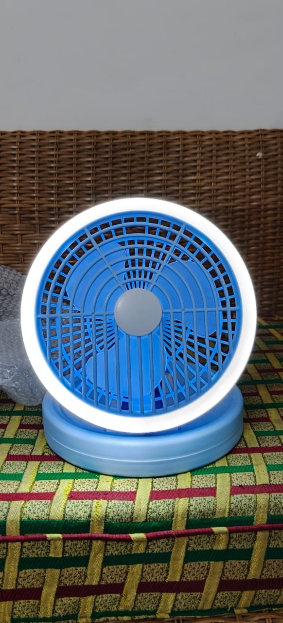 2-in-1 Folding LED Desk Fan