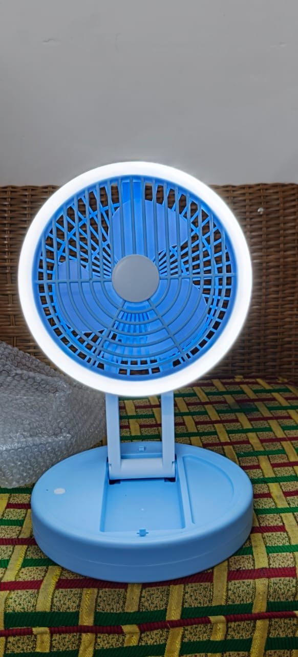 2-in-1 Folding LED Desk Fan - Image 2