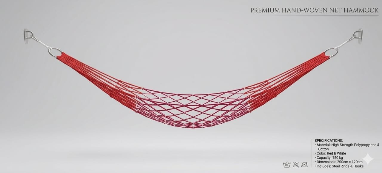 Premium Hand-Woven Net Hammock
