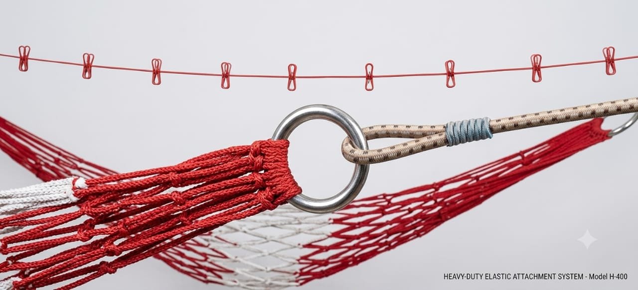 Premium Hand-Woven Net Hammock - Image 3